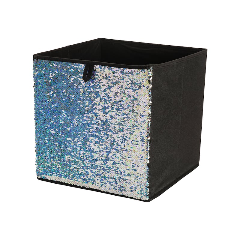 Organize It All Reversible Sequin Storage Cube
