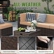 preview thumbnail 149 of 179, AOXUN Fire Pit Conversation Set Rattan Sofa Set Outdoor Furniture With Cushions