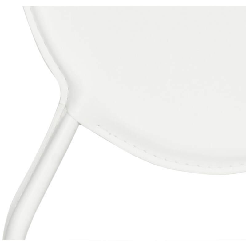 SAFAVIEH Gearldine Mid-Century White Dining Chair (Set of 2) - 17.3" x 22.5" x 37.4" - 17Wx23Dx37H