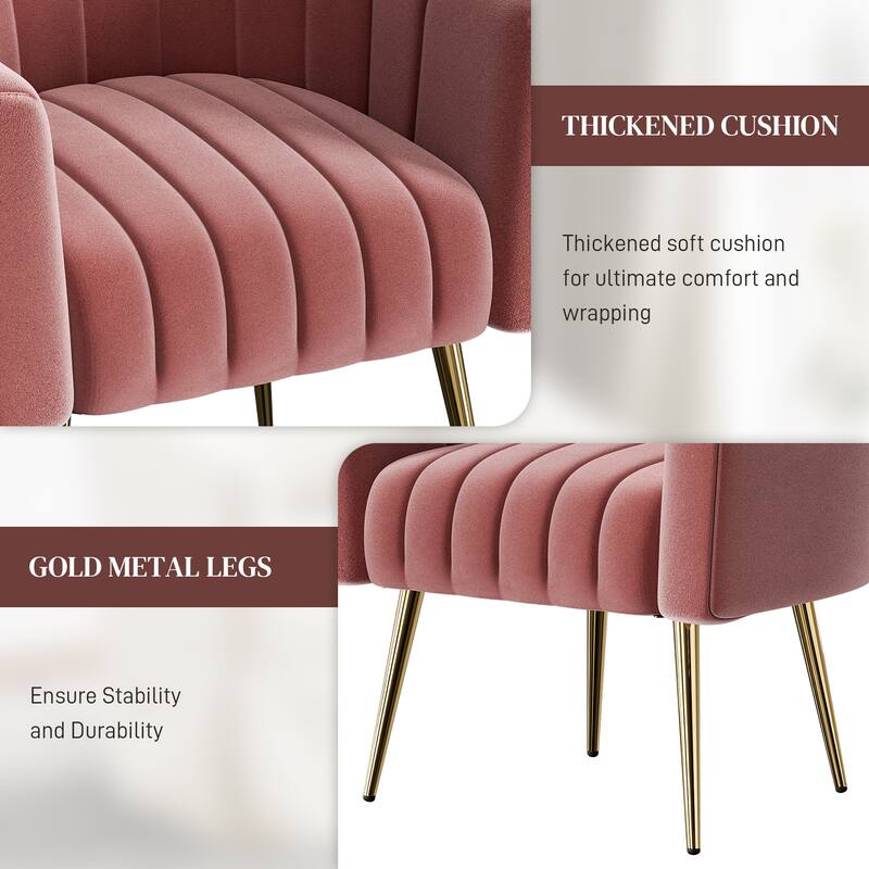 Ouyessir Oversized Modern Upholstered Accent Chair with Tufted Back