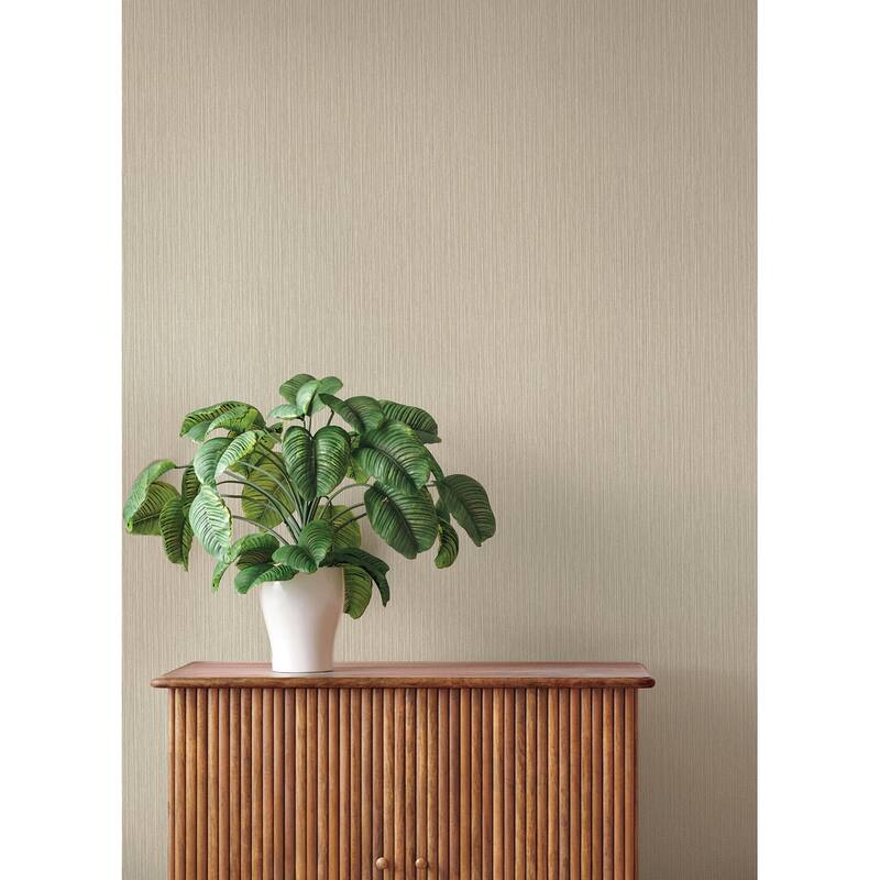 A-Street Prints Ewan Beige Textured Stripe Wallpaper