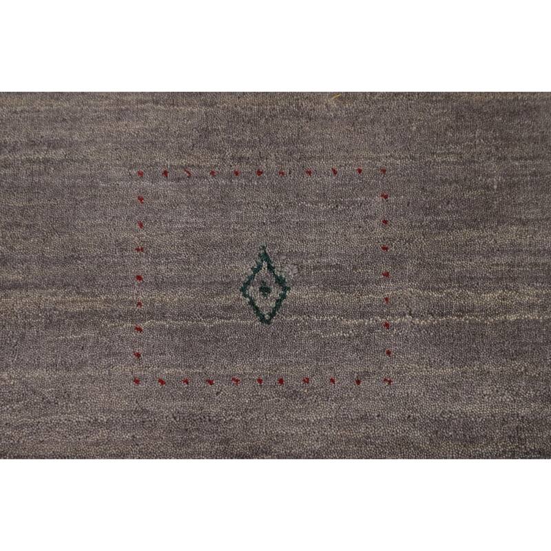 Little Animals Gabbeh Indian Area Rug Hand-Knotted Wool Carpet - 5'1"x 8'0"