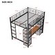 preview thumbnail 12 of 15, Full Size Metal Loft Bed with Built-in Desk and Shelves, Practical Storage Kids Teens Bed Frame