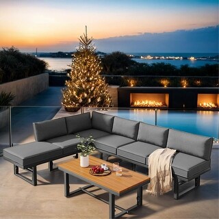 Charming Modern Style Outdoor Sofa Set,Adjustable-height Design Seating ...