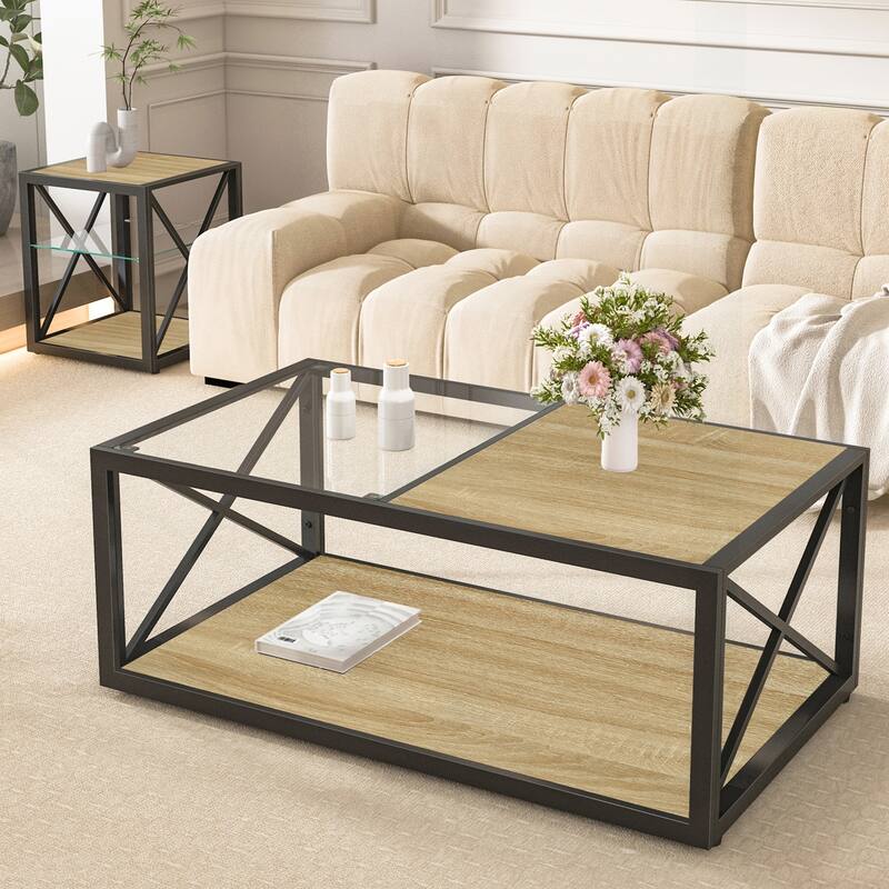 Chic Industrial-Style Coffee Table for Various Rooms