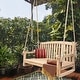 preview thumbnail 3 of 6, Seven Seas Teak San Jose Teak Wood Double Outdoor Porch Swing, 4 foot
