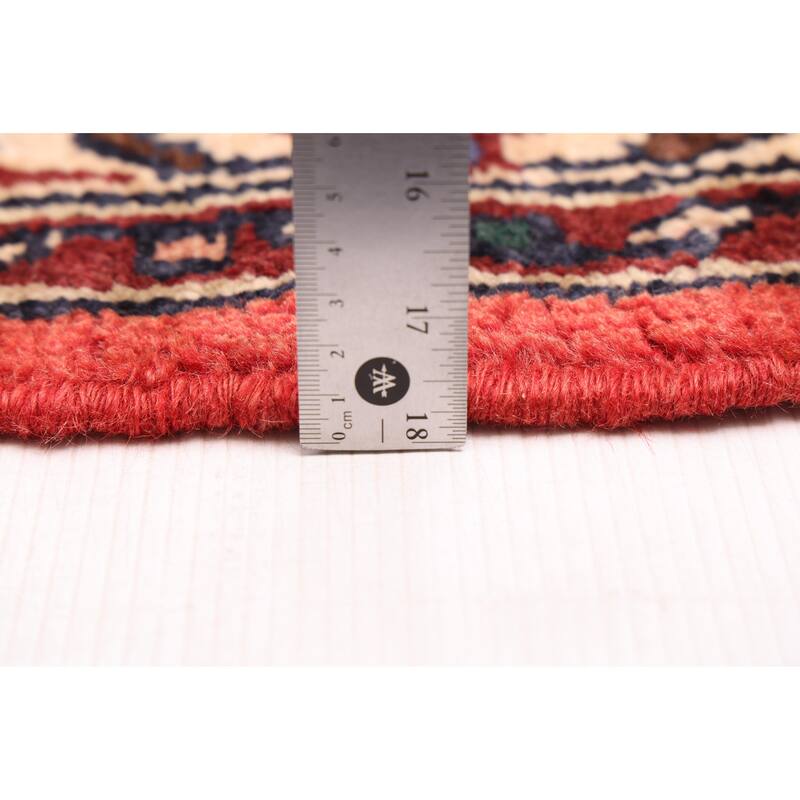 ECARPETGALLERY Hand-knotted Andelz Red Wool Rug - 3'5 x 9'6