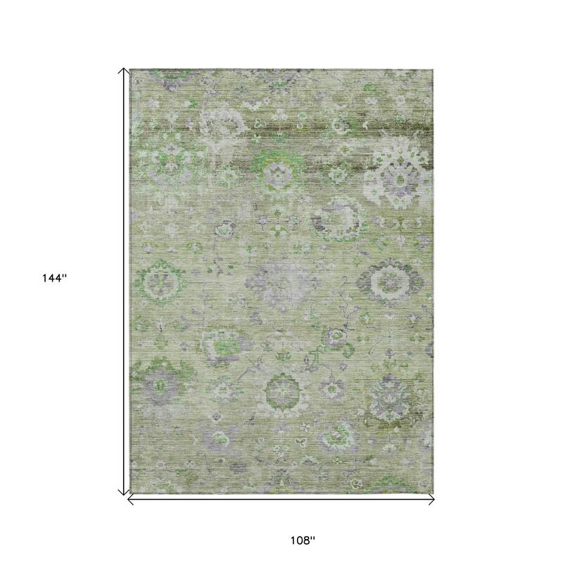 HomeRoots Floral Traditional Rectangle Outdoor Rug
