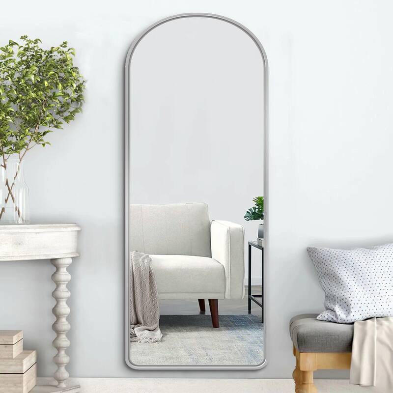 Modern Aluminum Alloy Wall-mounted Rectangular/Arched Deep Mirror