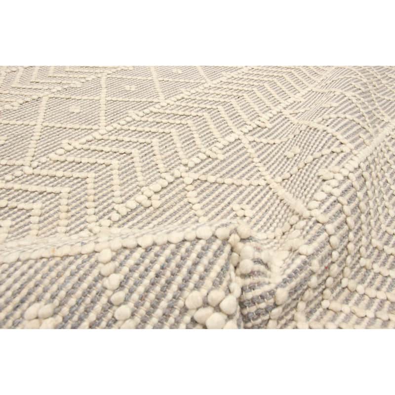 ECARPETGALLERY Braid weave Sienna Taupe Wool Rug - 5'0 x 8'0