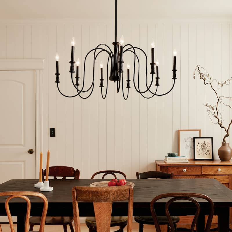 Kichler Lighting Karthe 42 inch 9-Light Chandelier Black