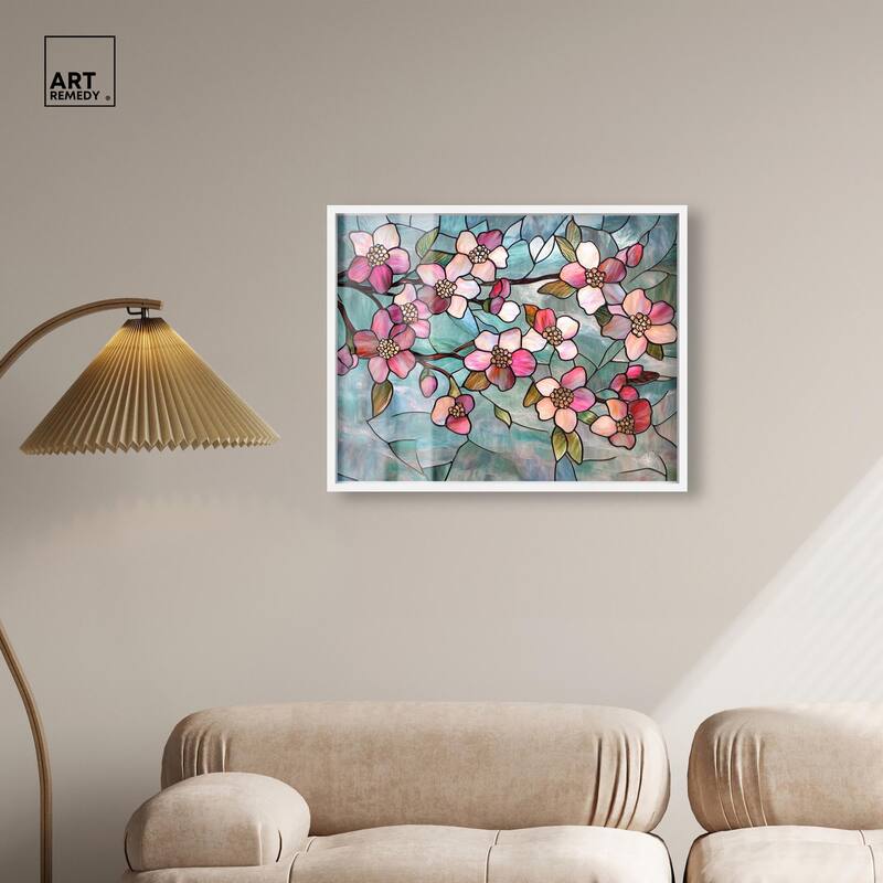 Shimmering Spring Blossoms I Shadowbox by Art Remedy