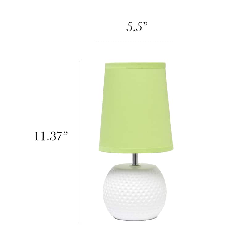 Simple Designs Studded Texture Ceramic Table Lamp, Blue - N/A