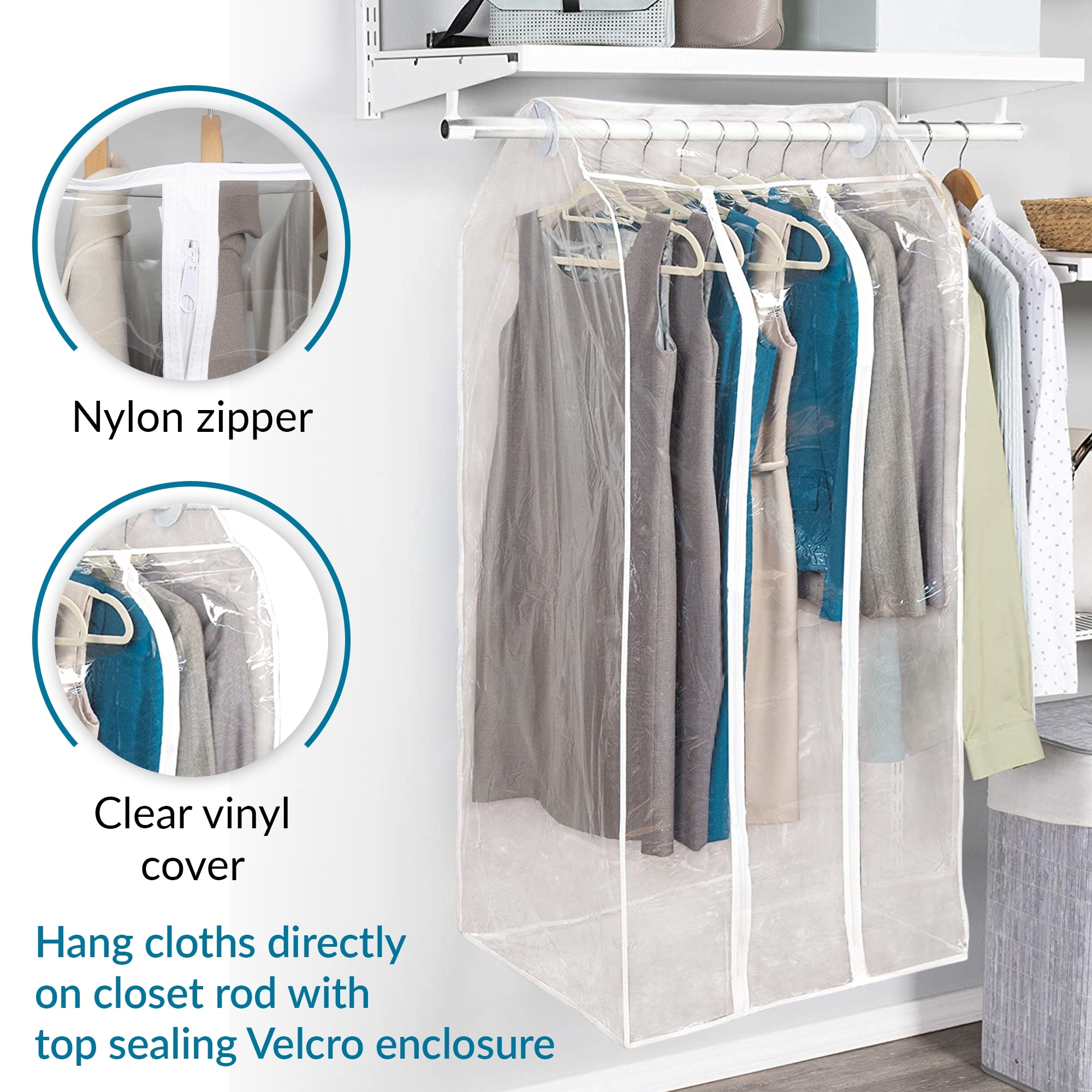 Violet Linen Clear Organization Vinyl Storage Closet Storage
