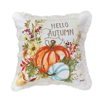 Hello Autumn Pumpkins Pillow