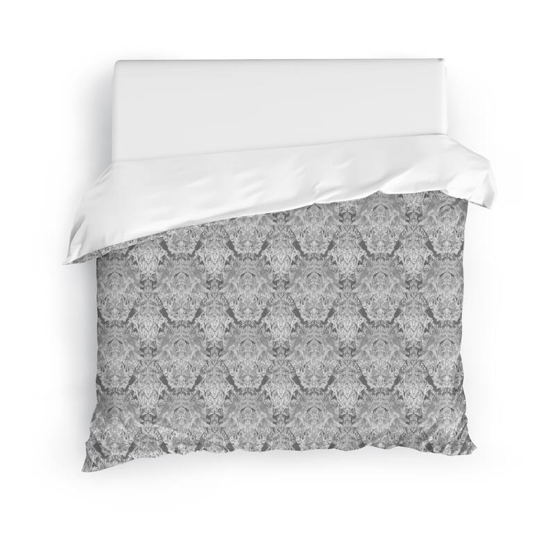 INKBLOT WATERCOLOR DAMASK GREY Duvet Cover By Kavka Designs Bed Bath