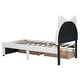 preview thumbnail 11 of 10, Cartoon Upholstered Platform Bed w/ Ears Shaped Headboard & 2 Drawers