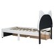 preview thumbnail 10 of 9, Platform Bed with Cartoon Ears Shaped Headboard & 2 Drawers, PU Upholstered Platform Bed with Slats Support for Kids Boys, Girls