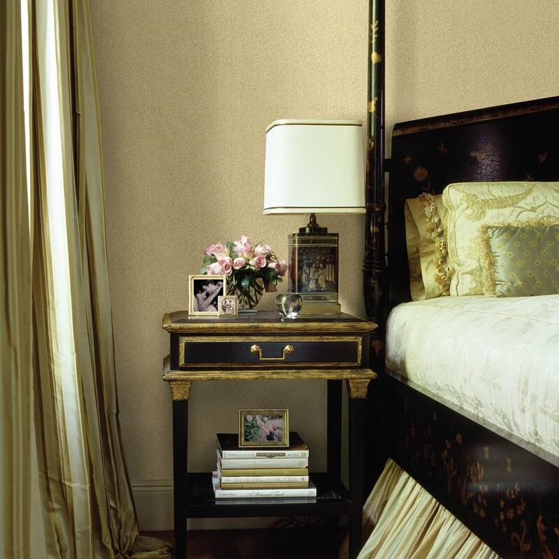 Brewster Hound Mustard Herringbone Wallpaper - 20.5in x 396in x 0.025in