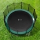 preview thumbnail 2 of 14, ExacMe Trampoline Pad Replacement Safety Spring Cover Round 16 15 14 12 10 Foot, Dark Green