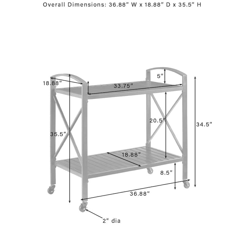 Kaplan Outdoor Metal Bar Cart