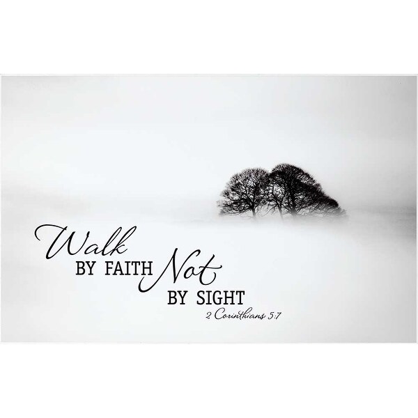 17" White and Black Bible Quote Rectangular Wall Plaque - N/A