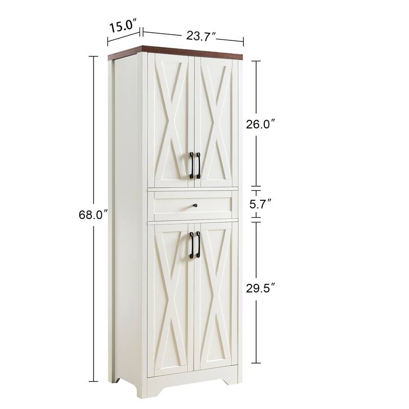 68"High Living Room Sideboard, Multi-Functional Cabinet Sideboard, Large Capacity Storage Cabinet, 23.7"L x 15.0"W x 68"H