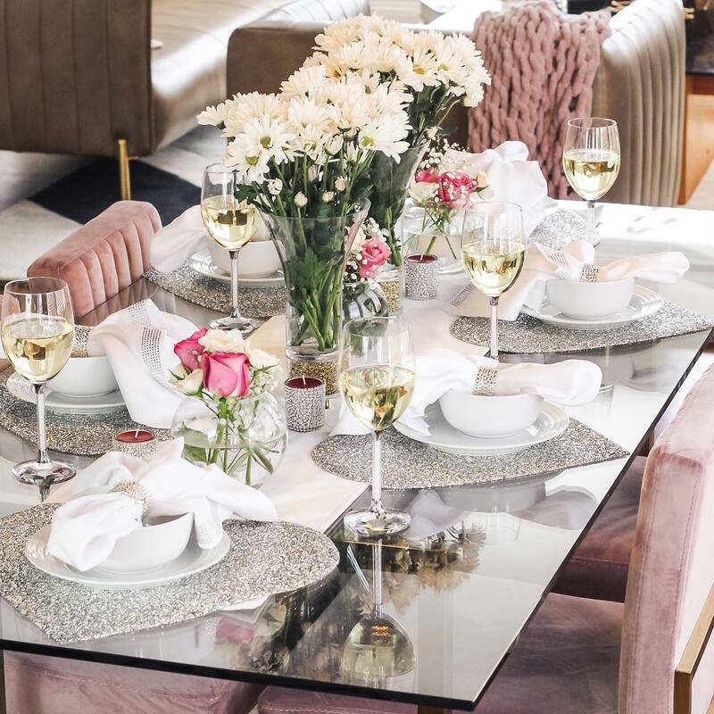 Sparkles Home Luminous Rhinestone Heart Placemat