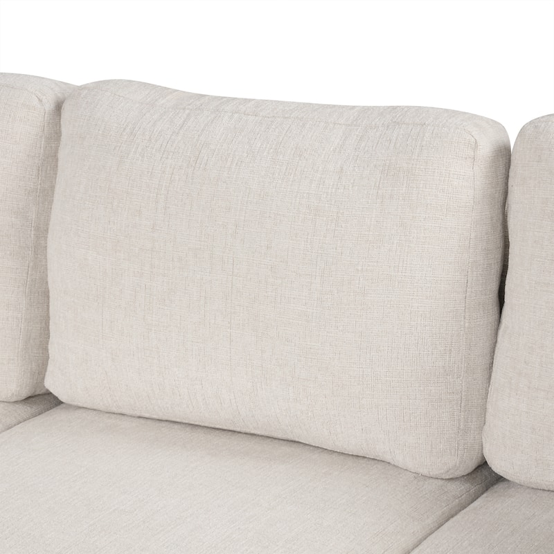 Roomfitters Convertible U-Shaped Sectional Sofa Bed with Pull-Out Sleeper for Living Room