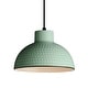 preview thumbnail 1 of 8, Maxim 35142 Rockport 10" Wide Mini Pendant with Hammered Metal Shade Sage Green