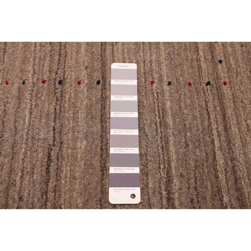 ECARPETGALLERY Hand Loomed Kashkuli Gabbeh Grey Wool Rug - 5'0 x 8'0