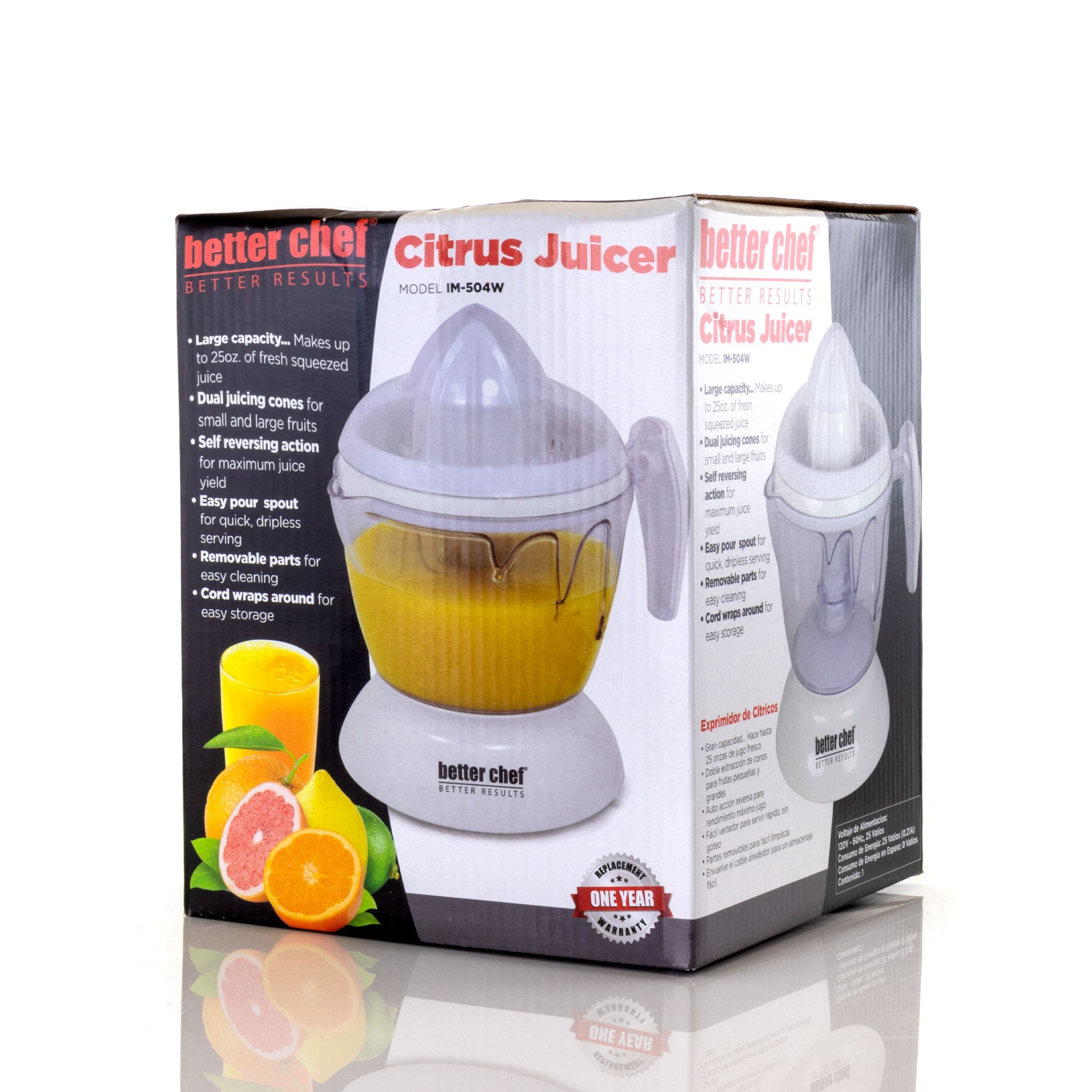 Electric Citrus Juicer, 24 oz, White - Continental