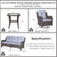 preview thumbnail 77 of 78, High Back Brown Wicker Outdoor Patio Conversation Sets with Swivel Chairs