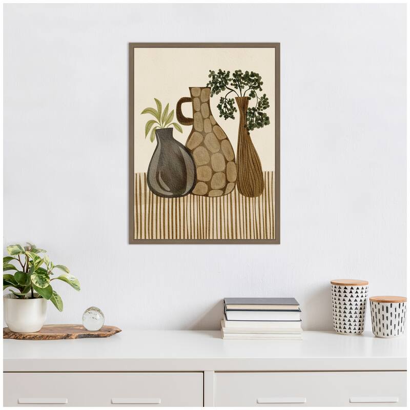 Kate and Laurel Rustic Stilllife ll by Nikita Jariwala Framed Canvas Wall Art Print