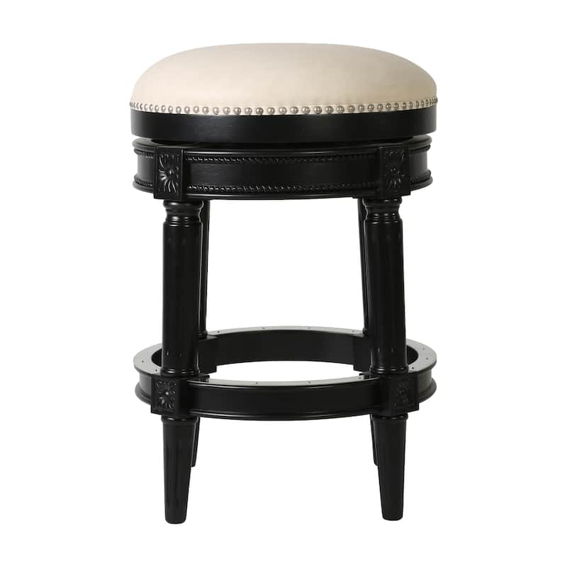New Ridge Home Goods Chapman Counter-Height Backless Swivel Bar Stool - Counter Height
