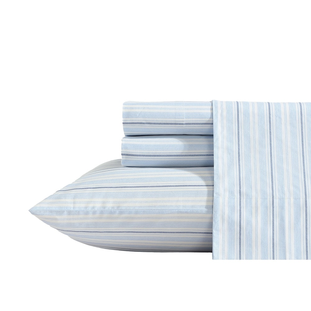 Nautica Cotton Percale Deep Pocket Bed Sheet Sets