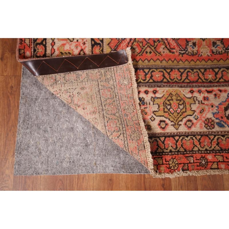 Pre-1900 Malayer Vegetable Dye Persian Large Antique Wool Carpet - 6'8"x 16'3"