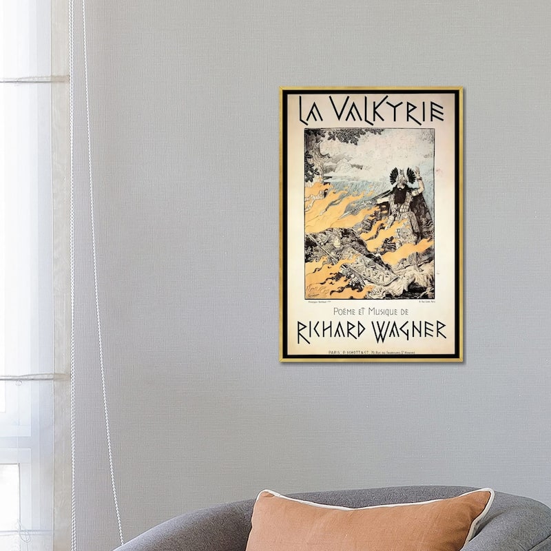 iCanvas "France, Paris, Poster of The Valkyrie by Richard Wagner" by Unknown Artist Framed Canvas Print