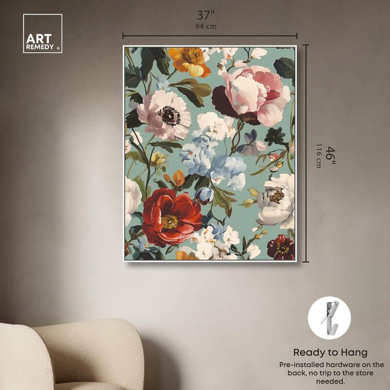 Floral Tapestry II Canvas by Art Remedy