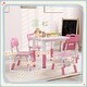 preview thumbnail 7 of 18, Height Adjustable 5 Piece Toddler Table and Chair Set with Storage Box, Easy to Wipe Activity Table with 4 Chairs