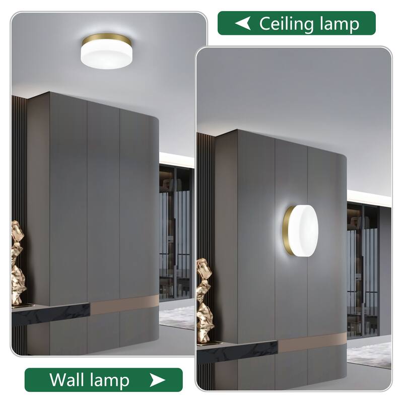 LED Flush Mount Ceiling Light Fixture, Modern Ceiling Lamp 24W 12 Inch Closet Round Surface for Bathroom Laundry Bedroom
