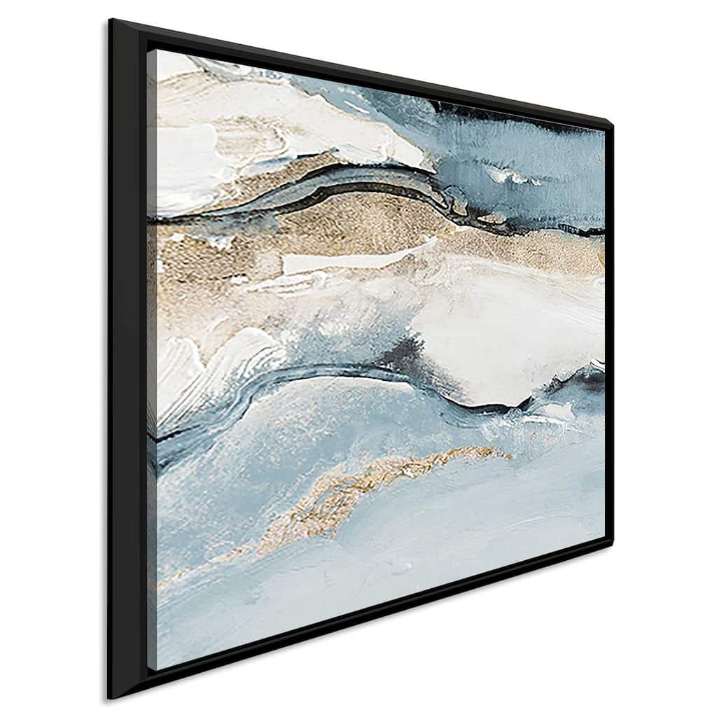 "Blue Crystalline" Print on Floating Canvas