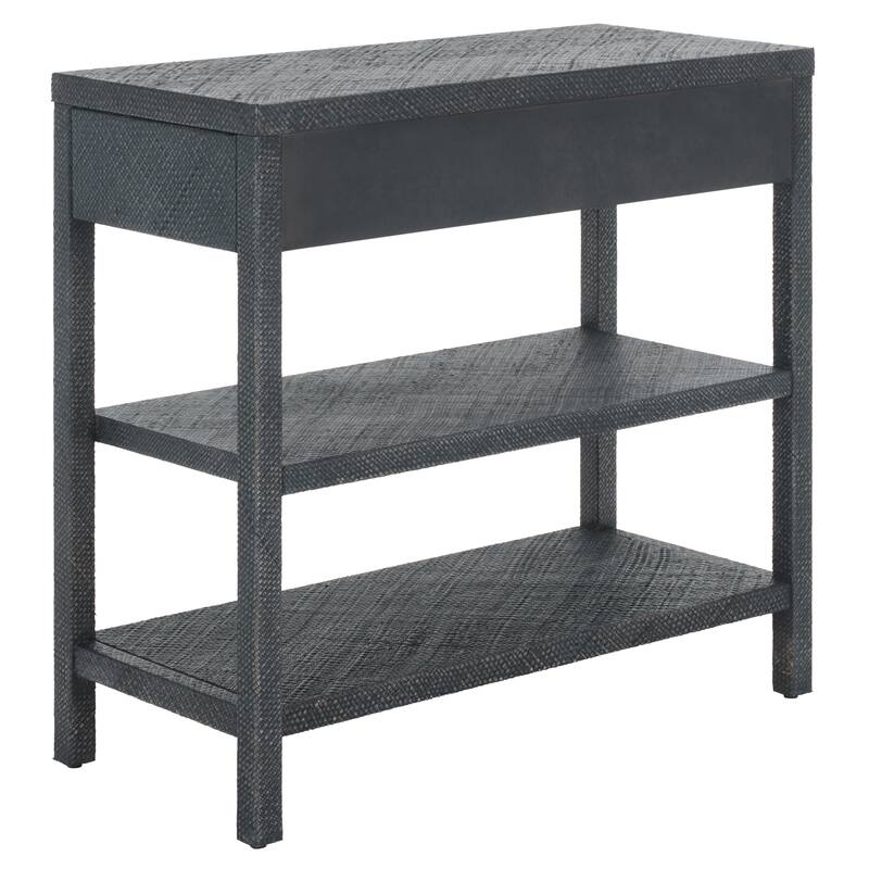 SAFAVIEH Iza Light Natural Raffia/ Gold Console Table - 31" W x 14" L x 30" H - 31"W x 14"D x 30"H