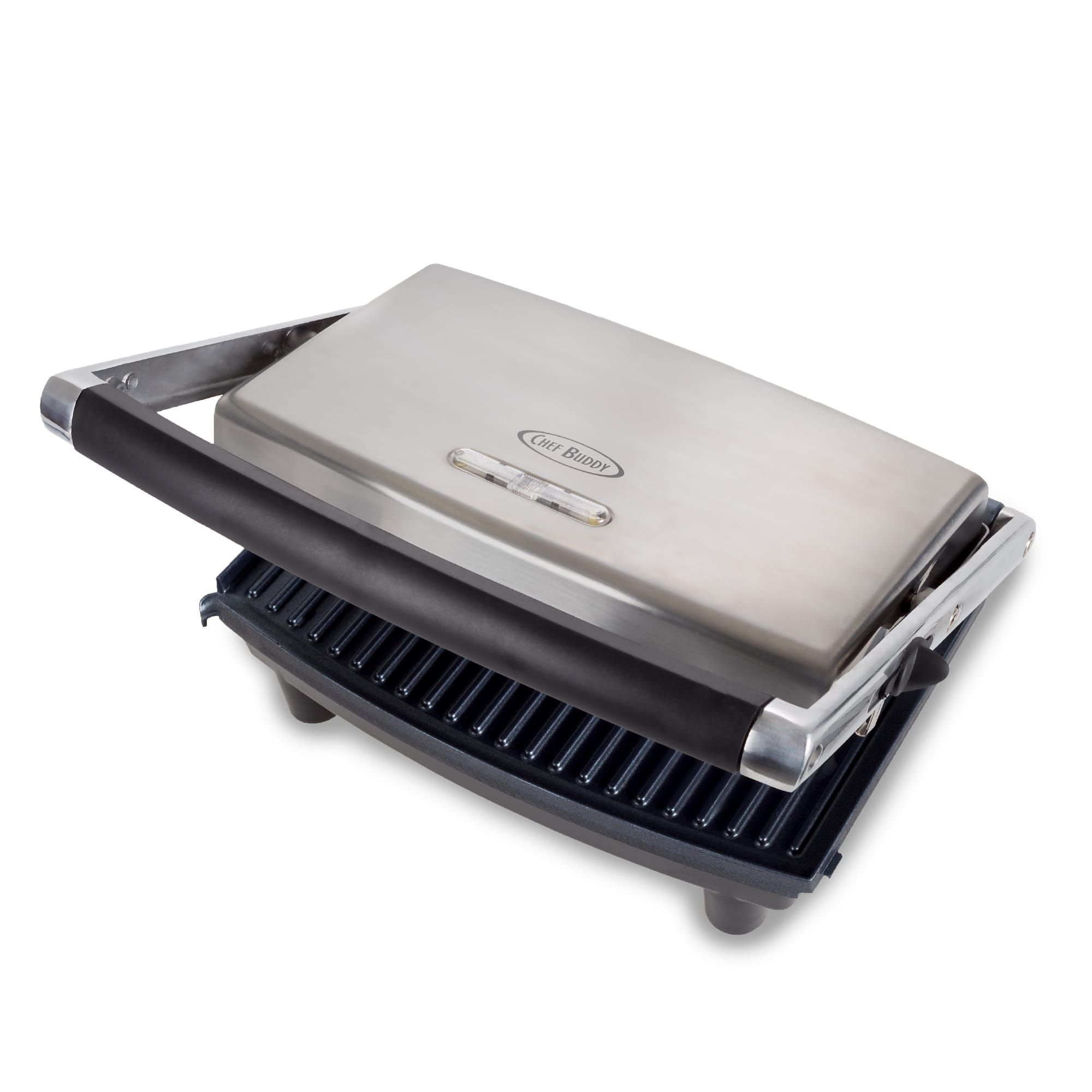 Panini Press Gourmet Grilled Cheese and Sandwich Maker by Chef Buddy