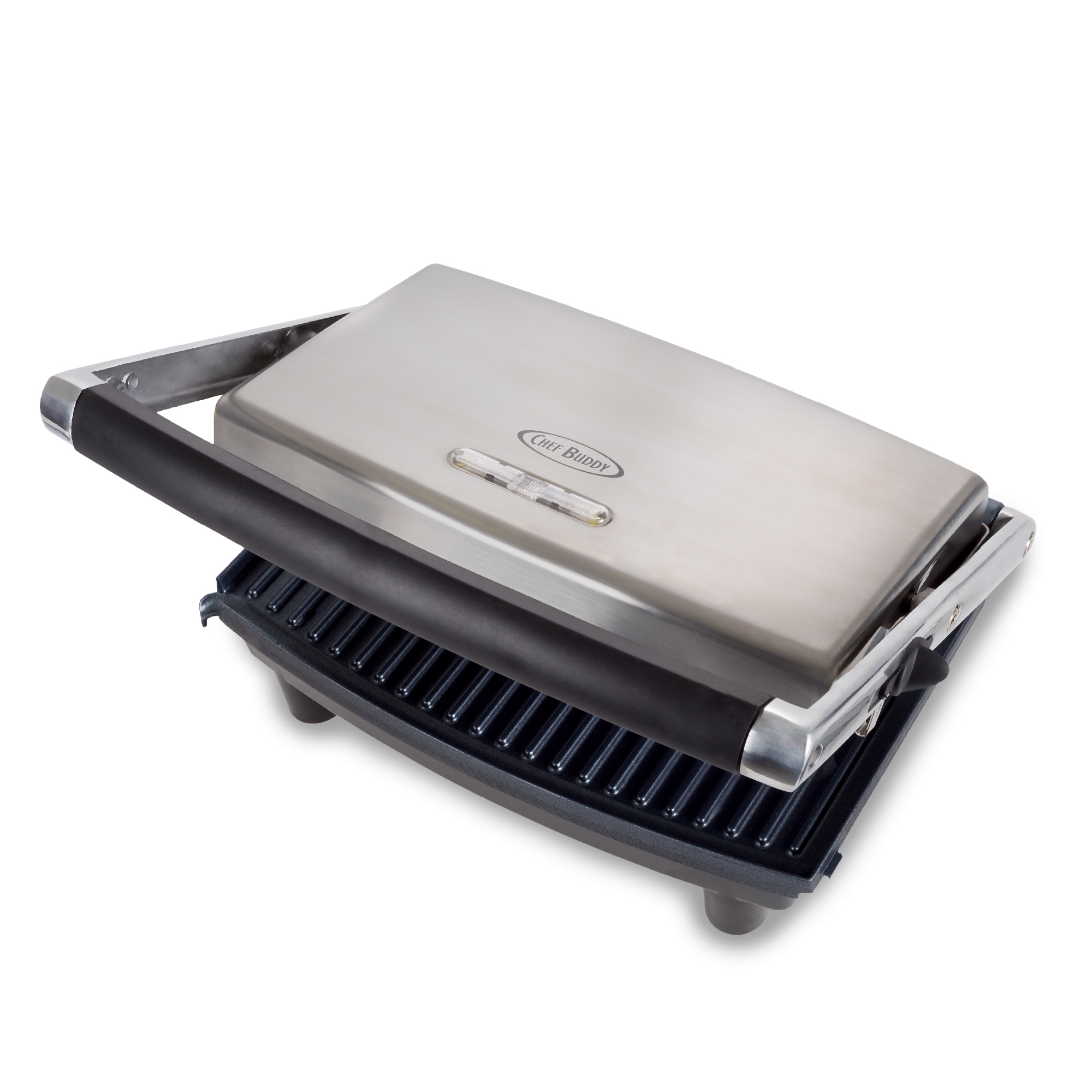 Panini Press Grill and Gourmet Sandwich Maker for Healthy Cooking by Chef Buddy