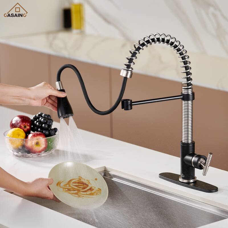 Single Handle Pull Down Sprayer Kitchen Faucet