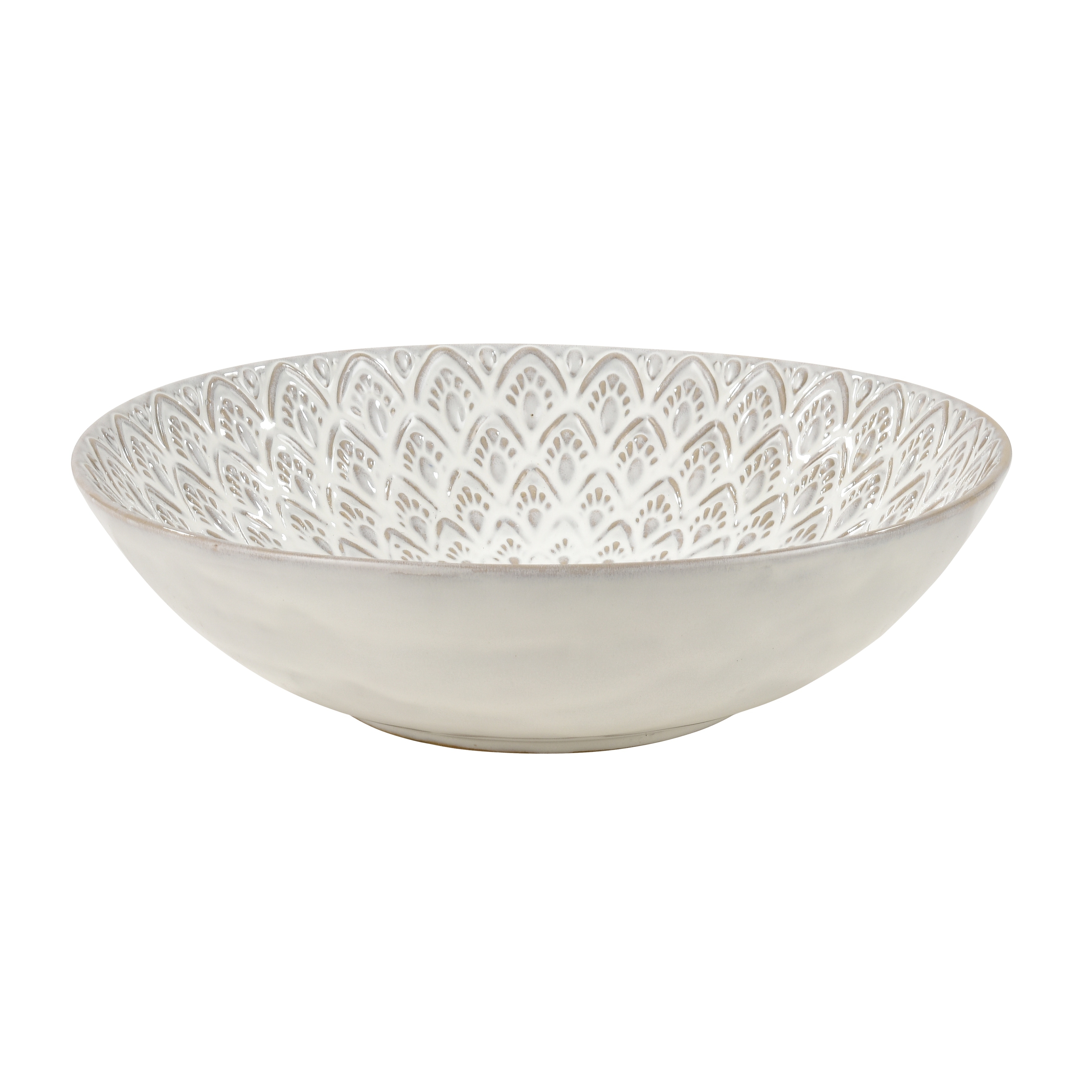 Elk Home Hollywell White Earthenware 14 Inch Wide Bowl
