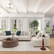preview thumbnail 12 of 15, White Wood Farmhouse Accent Table 23 x 18 x 18 - 18 x 18 x 23Round