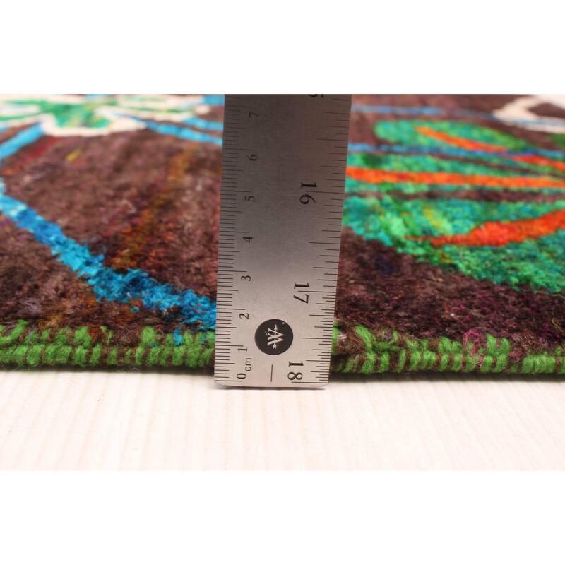 ECARPETGALLERY Hand-knotted Opulence Dark Brown Silk Rug - 4'10 x 6'8