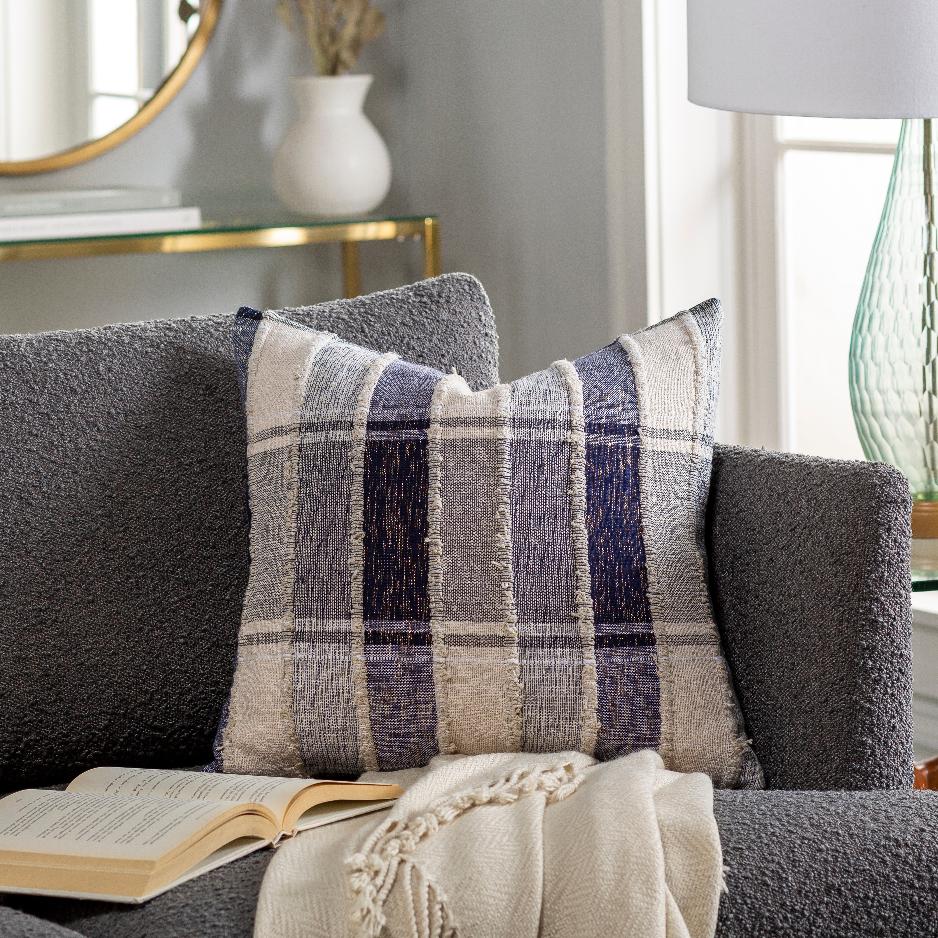 Blue Plaid Throw Pillows Bed Bath Beyond